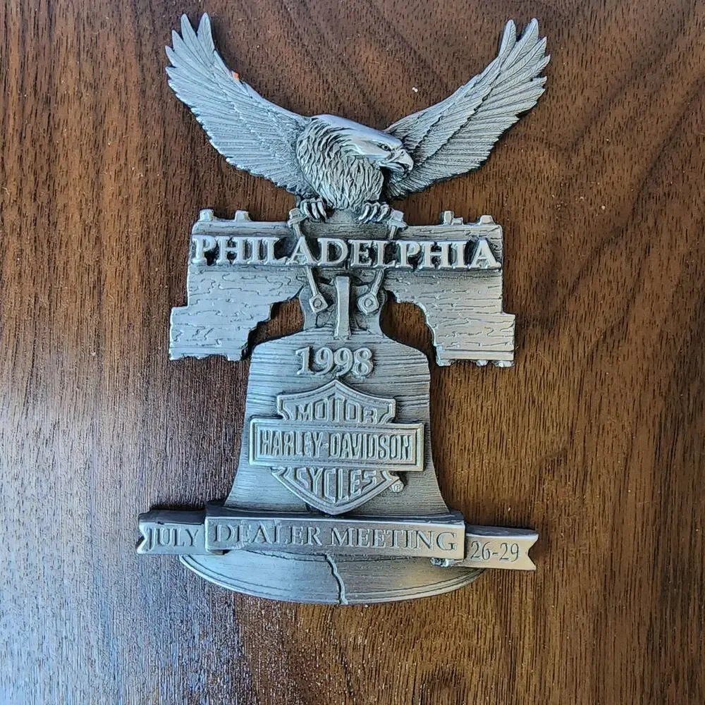 Harley Davidson Motorcycles Plaque 1998 Dealer Meeting Philadelphia July 26-29